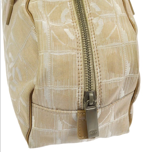 Chanel CC Travel Line Beige Nylon Handbag - Picture 8 of 12